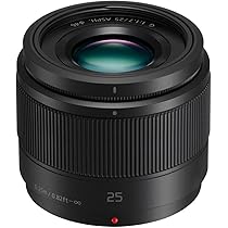 Panasonic LUMIX G 25mm/F1.7 ASPH. H-H02… Panasonic HH025 LUMIX G Lens, 25mm, F1.7 ASPH, Mirrorless Micro