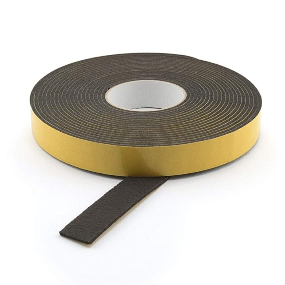 GoodGlides Self adhesive felt tape 20 mm black 3 metres felt roll for