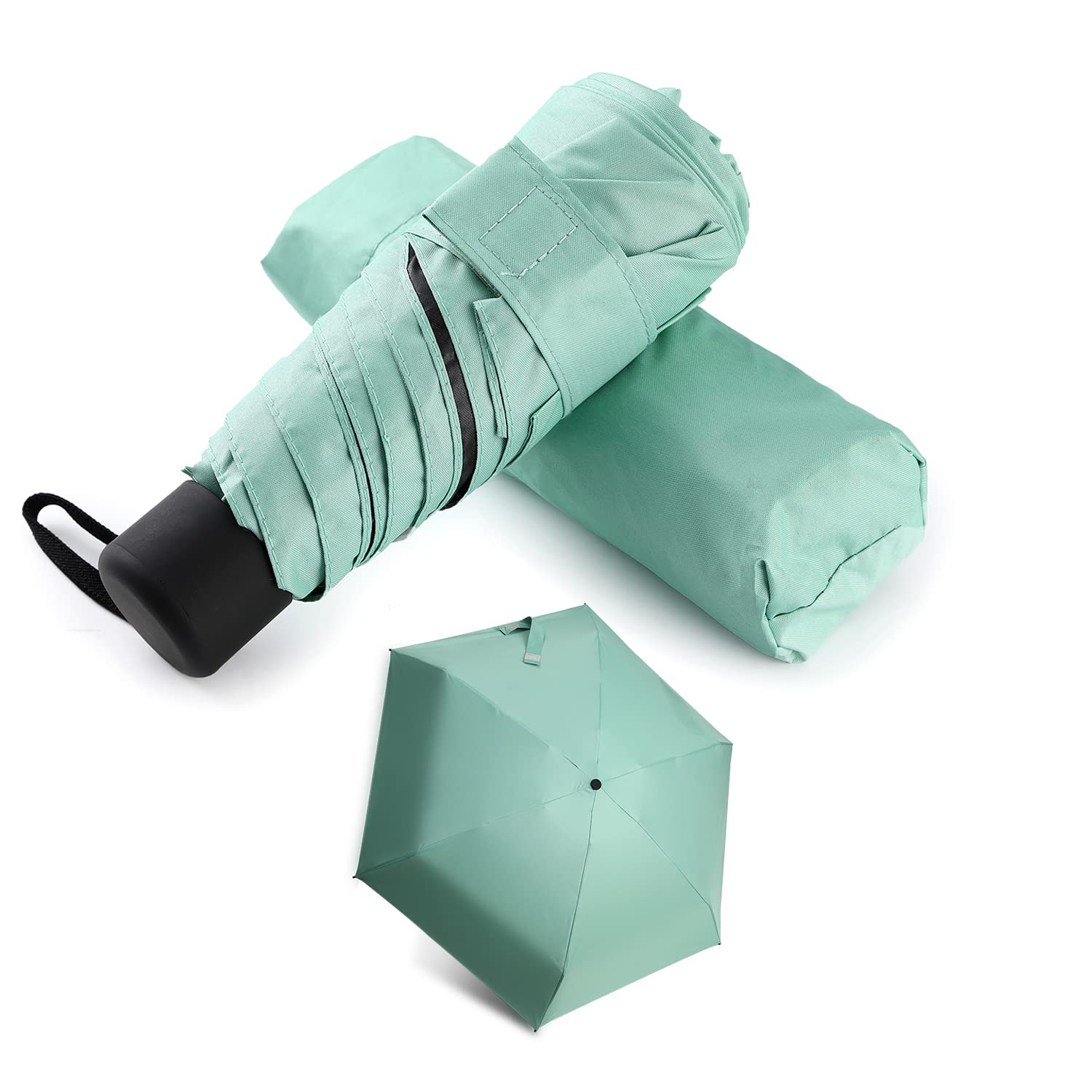 Photo 1 of GAOYAING Small Mini Umbrella For Travel With Case, Compact UV Umbrella Protection Sun, Lightweight Portable Parasol Sun&Rain Umbrellas