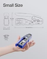 VCE GJ670BL Pass-Through RJ45 Crimp Tool Cat5e/Cat6/Cat7 with Stripper & Cutter view 8