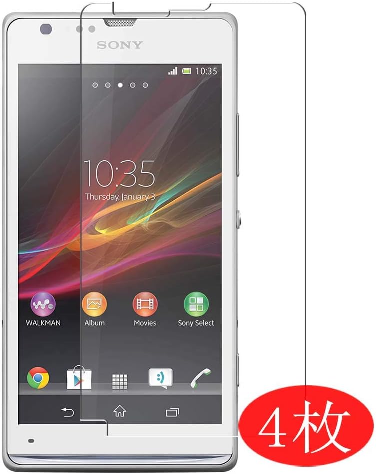 【4 Pack】 Synvy Screen Protector for Sony Xperia SP / M35T / M35C / M35H 0.14mm TPU Flexible HD Clear Case-Friendly Film Protective Protectors [Not Tempered Glass]