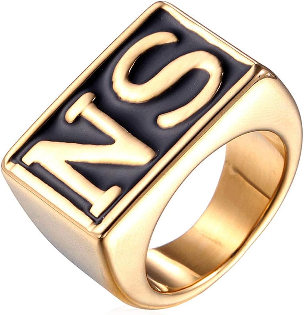 Budazo Men's Japan Korean Version Retrol Punk Domineering English