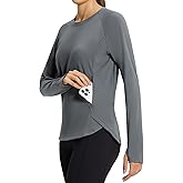 baleaf Women's Thermal Tops Fleece Lined Shirts Long Sleeve Cold Weather Running Gear Workout Zipper Pocket Thumbholes