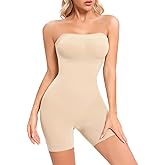 fortix Strapless Shapewear Bodysuit for Women Full Body Shapewear Tummy Control Seamless Snatched Shaper Under Dresses