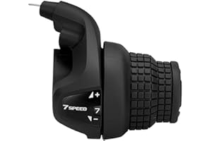 TAILCLE Taicle Seven Speed Gear Shifter, Bicycle 7 Speed Bike Gear Shifter Revoshift Right Twist Grip Shift Lever for Mountain City Hybrid Commuter Kids' Bikes and Tricycle (SG25-7 Speed Shifter)