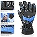HUO ZAO Men Winter Snow Ski Gloves (Upgraded Black/Blue)