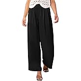 Sucegi Satin Wide Leg Pants for Women, Women's High Waisted Dress Pants, Casual Palazzo Pants