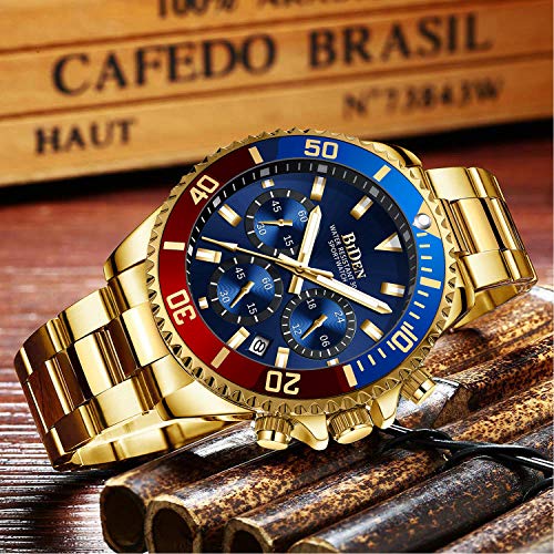 Mens-Watches-Chronograph-Stainless-Steel-Waterproof-Date-Analog-Quartz-Fashion-Business-Wrist-Watches-for-Men