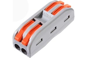 XHF2018 10 Pcs Conductor Compact Connectors Lever Wire Nut Electrical Connectors for 2 Circuit Inline Splices 28-12 AWG