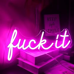 LED "Fuck It" Neon Sign USB Powered Neon Lights for