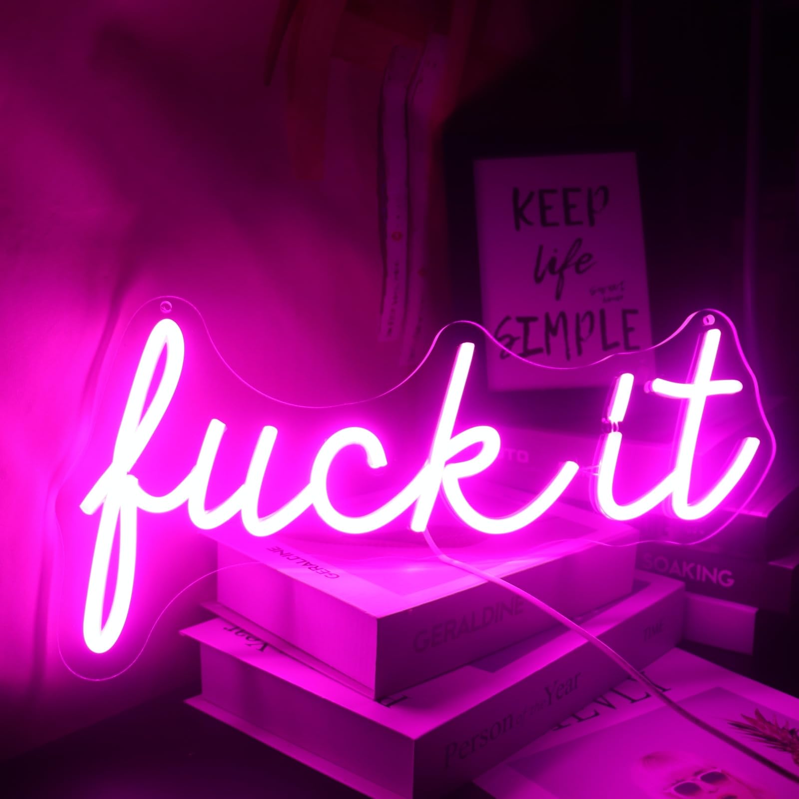 LED "Fuck It" Neon Sign USB Powered Neon Lights for