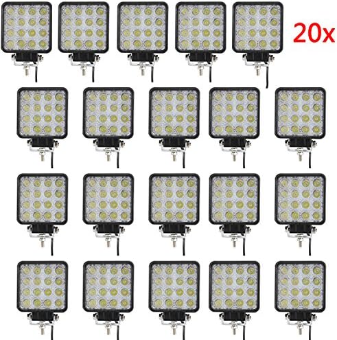Bangbangche 20X4inch 48W Spot LED Light Bar, Waterproof Lights Led Bar Fog Lights Pods Lights Driving Light for Off-Road,ATV,SUV,Boat,Trailer,Tractor,Truck