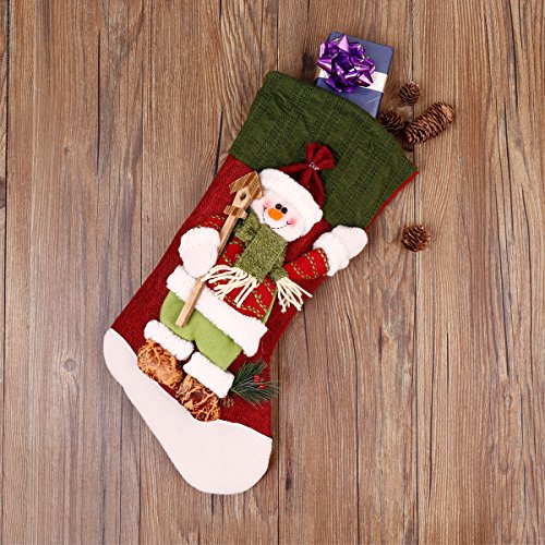 Codream Classic 3D Christmas Snowman Cartoon Stocking