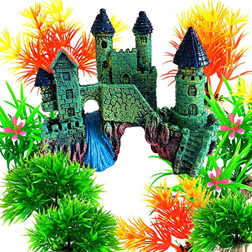 OrgMemory Aquarium Décor Ornaments, Aquarium Castle, Fish Tank Decorations, Home Aquarium Ornament