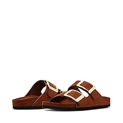 Madden Girl Women's Bodiee Slide Sandal, Chestnut, 7