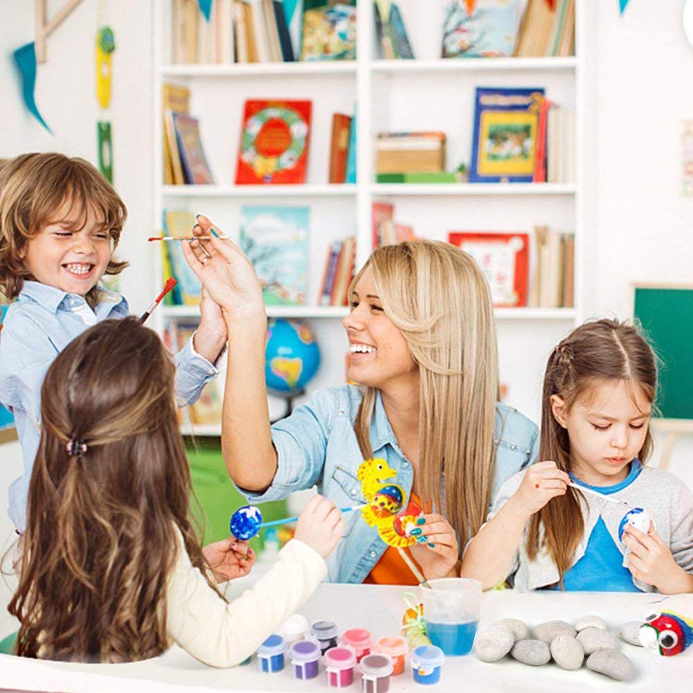 BigOtters Painting Rocks, 25 Rocks for Painting Kindness Rocks Range from About 2 to 3 inches, About 6.8 pounds of Rocks