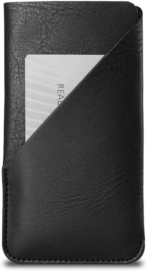 PU Leather Shock Absorbing Sleeve Case Pouch for Samsung Galaxy S8 Plus / iPhone 7 Plus / LG G6 / LG V20 / LG Stylo 3 / HTC U Ultra / HTC U11 / Motorola Moto E4 Plus / Z2 Play / BLU R1 Plus (Black)