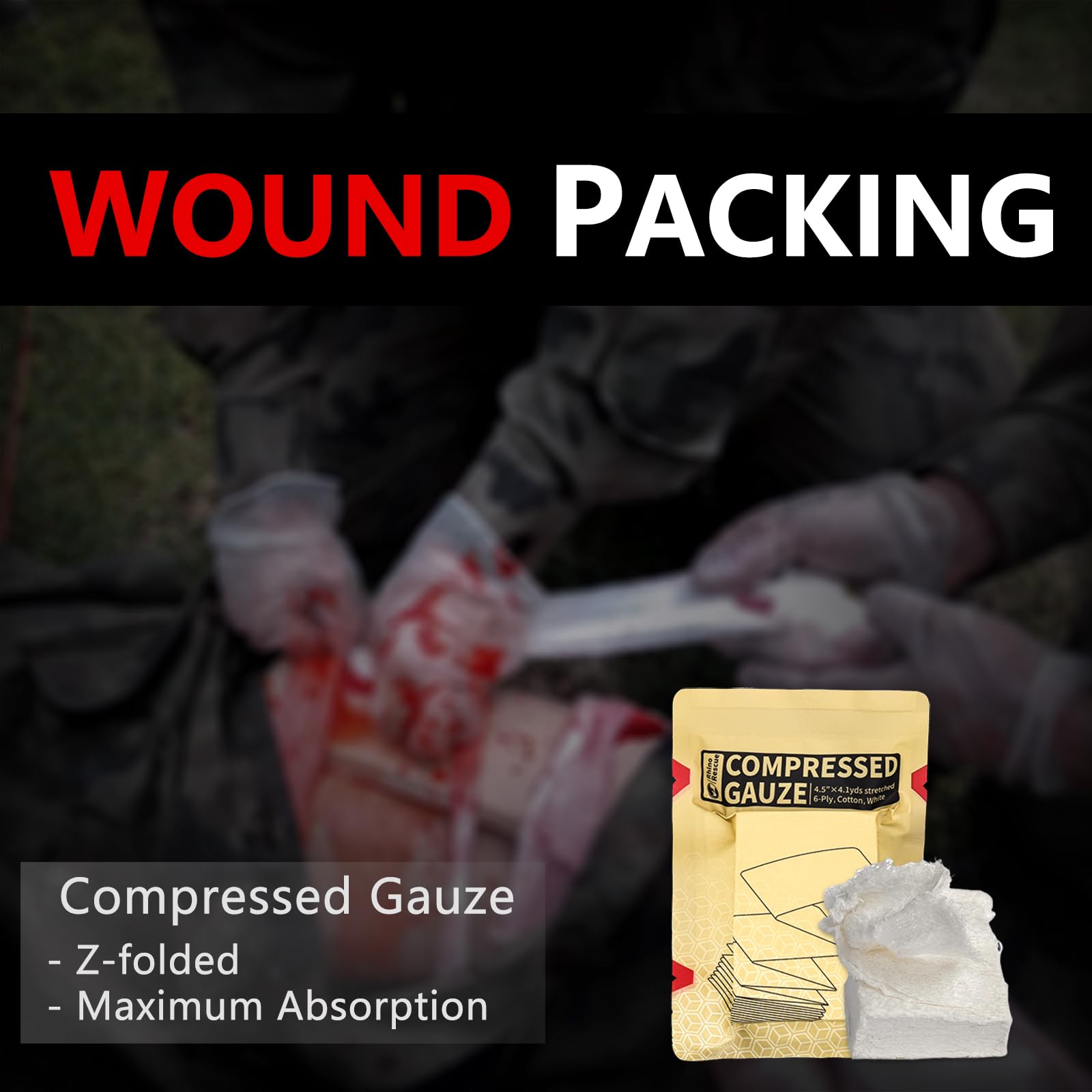 RHINO RESCUE IFAK Trauma First Aid Kit Molle Medical Bag for Car, Home, Travel, Hiking (Multicolour PRO)
