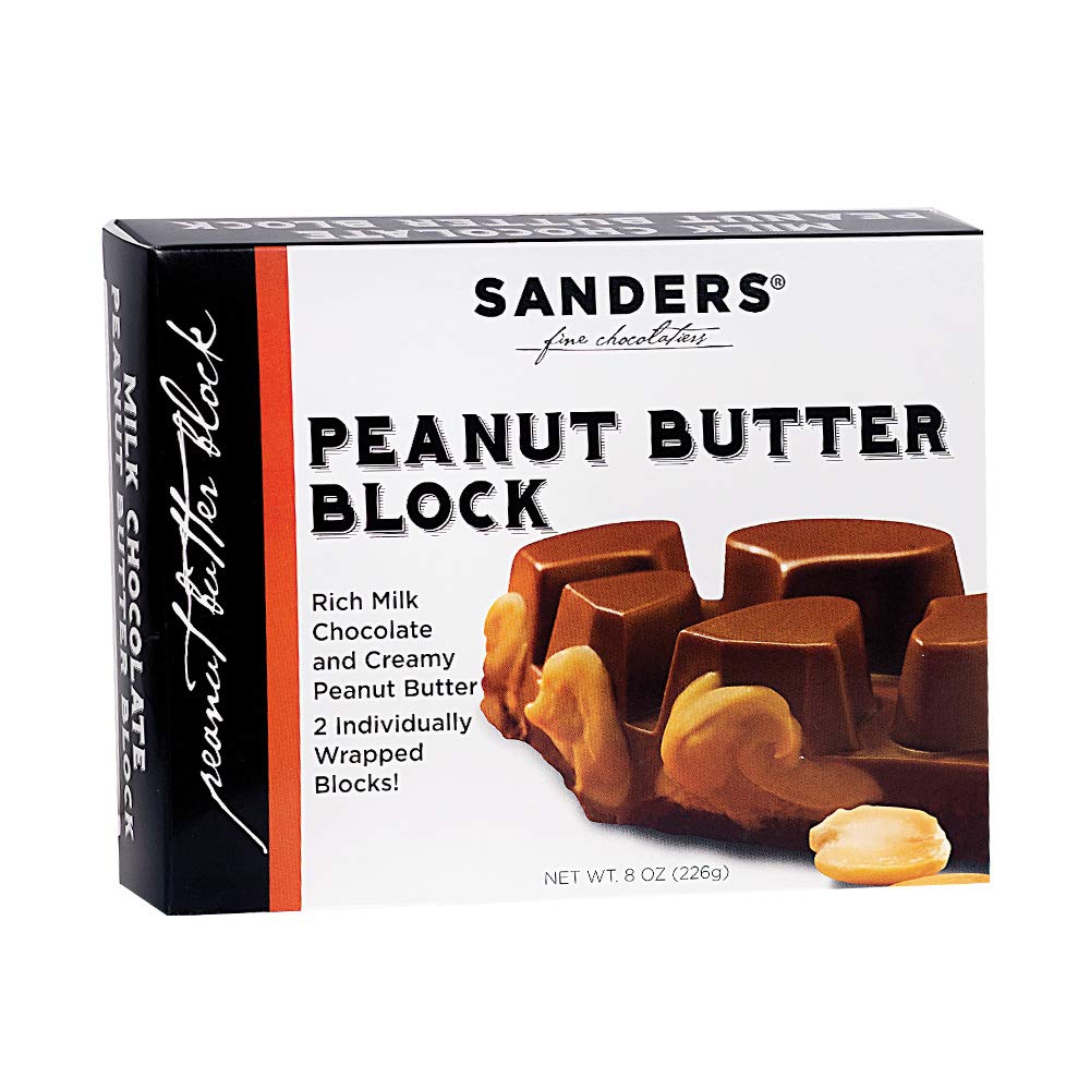 Sanders Milk Chocolate Covered Peanut Butter Block, Gift