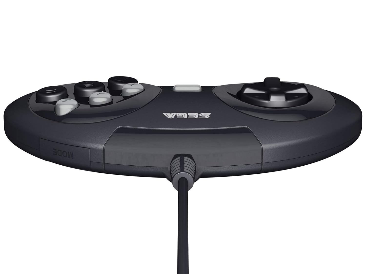 Retro-Bit Official Sega Genesis Controller 6-Button Arcade Pad for Sega Genesis - Original Port - Black: Video Games