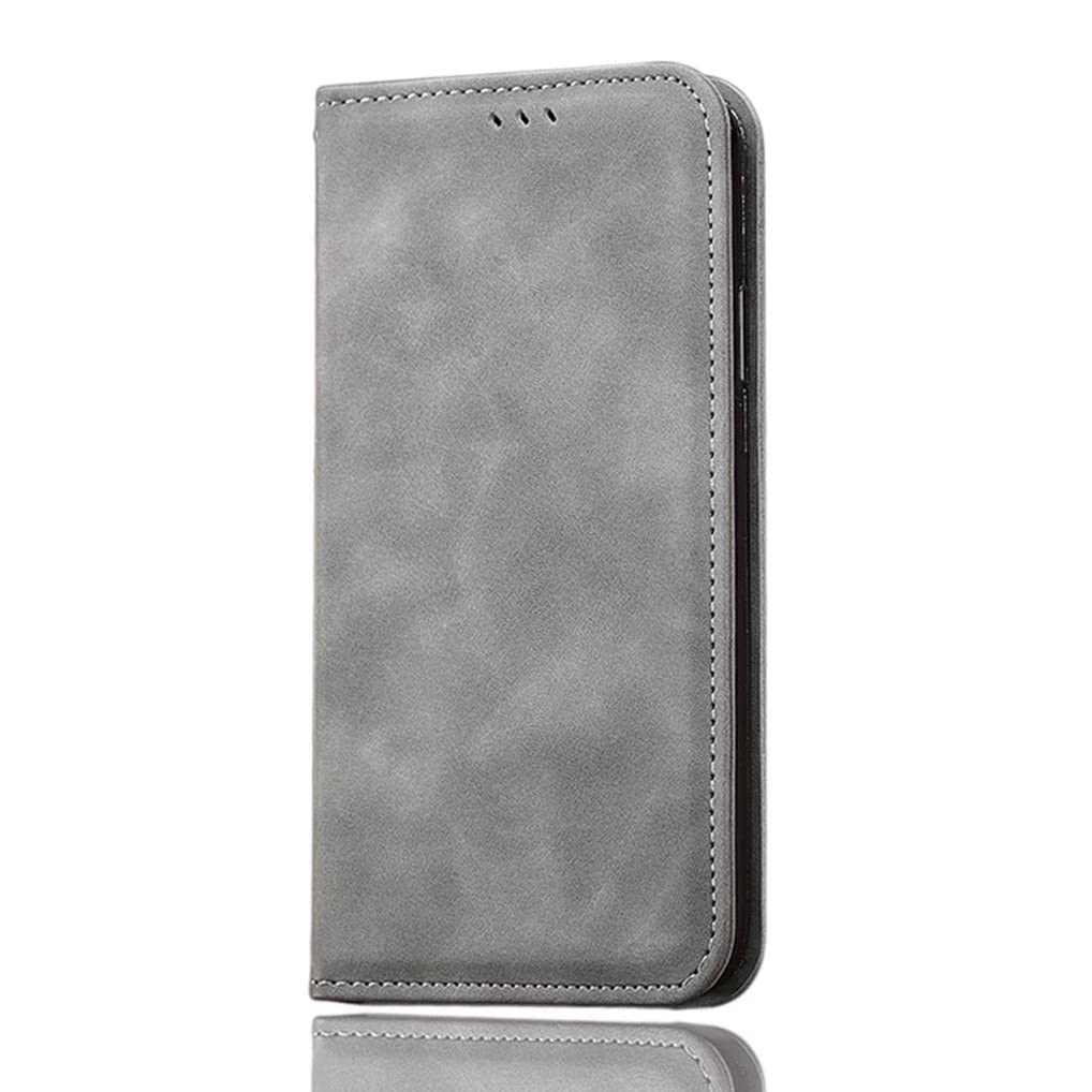 SEAHAI Case for DOOGEE X98 / DOOGEE X98 Pro Leather PU Wallet Folio Stand Case, Ultra-thin Shockproof Cover Kickstand with Credit Card Slots TPU Shell Magnetic Close - Gray