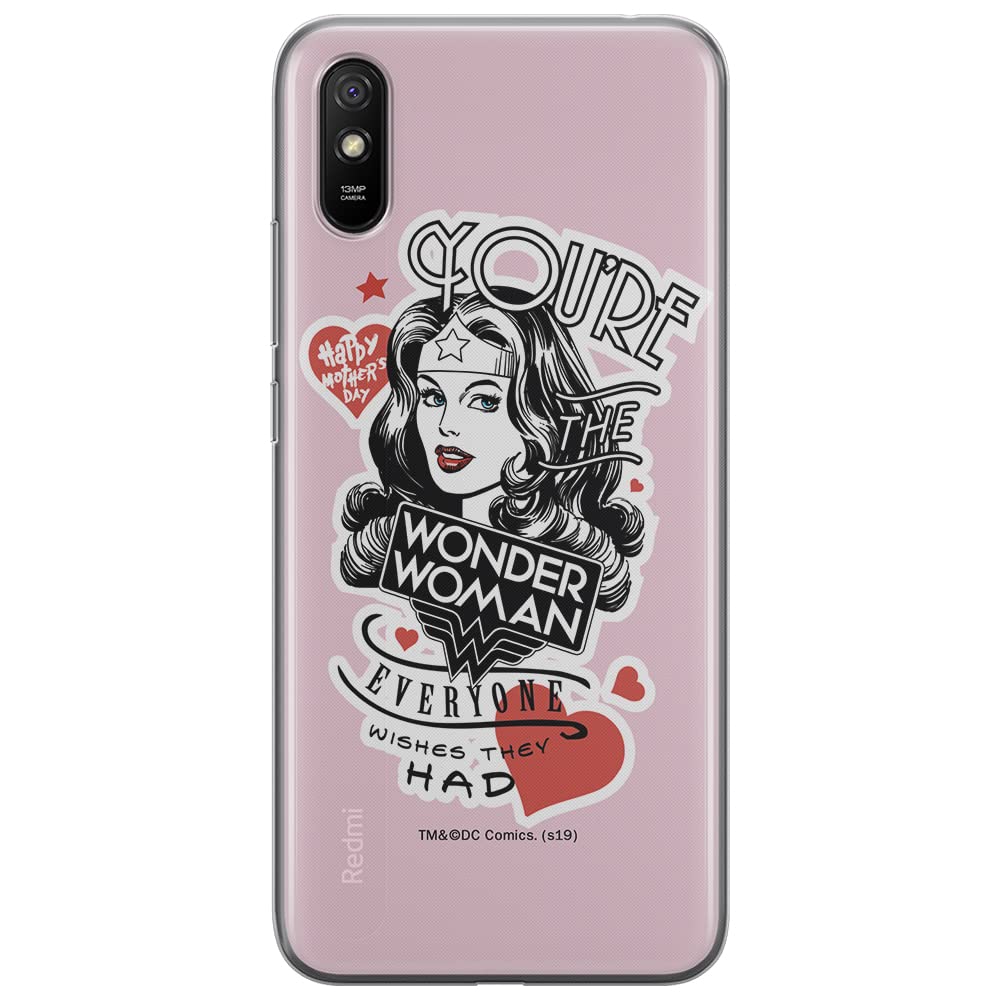 ERT GROUP mobile phone case for Xiaomi REDMI 9A original and officially Licensed DC pattern Wonder Woman 014 optimally adapted to the shape of the mobile phone, case made of TPU