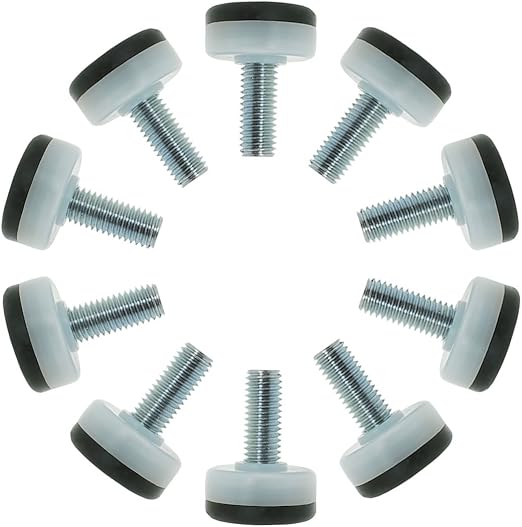 uxcell M10 x 25 x 30mm Screw on Furniture Glide Leveling Feet
