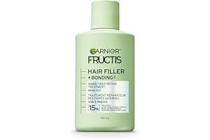 Garnier Fructis Hair Filler + Bonding Fiber Repair Pre-Shampoo Treatment, For Damaged Hair, Repairs & Strengthens Broken Bond