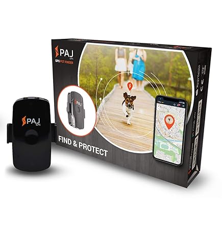 PAJ GPS PET Finder GPS-Tracker zum Schutz für Hunde und Katzen Spritzwasserdicht mit 1-3 Tage Akkulaufzeit, Ortung per App