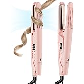 MiroPure 360° Airflow Styler Curling Iron, Titanium Flat Iron Hair Straightener and Curler 2 in 1, Professional Curing Wand with Ionic Aroma Cool Air, 13 Adjustable Temps, Dual Voltage for Long Hair