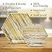 Silver Spoons PARTY DISPOSABLE 36 PC DINNERWARE SET | 18 Dinner Plates | 18 Salad or Dessert Plates | Heavy Duty Paper Plates | Hexagon Wood Design | for Upscale Wedding and Dining (Wood Collection – White/Gold)