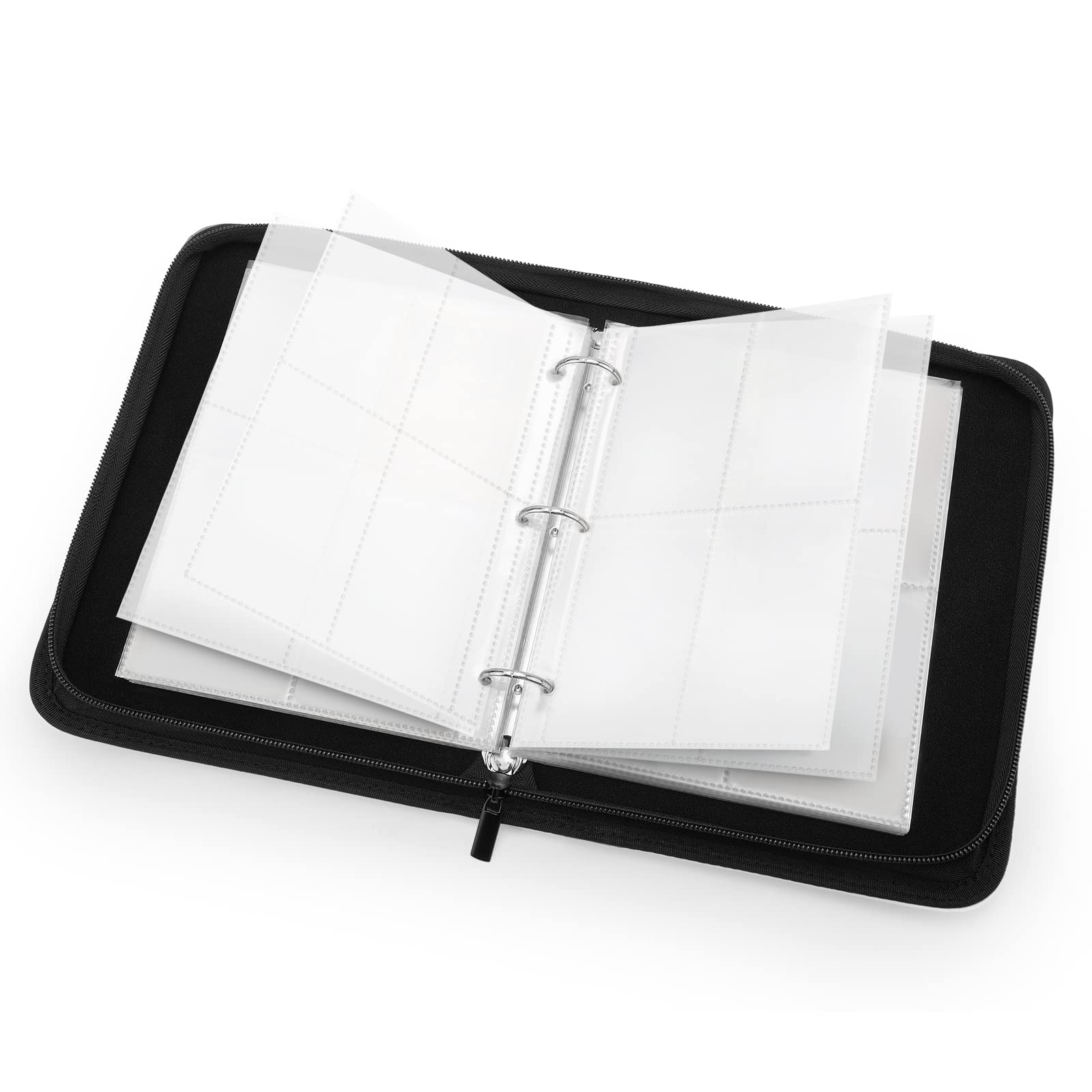 YINKE Case Binder Holder Compatible with Card,Game Cards, PM TCG Card, Holds Up to 400 Cards with 50 Premium 4-Pocket Page, Hard Organizer Carry Cover (Pikachu three green)