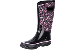 WTW Mid Calf Rain Boots for Women - Waterproof Insulated Neoprene Mud Boots Outdoor Hunting Garden Boots