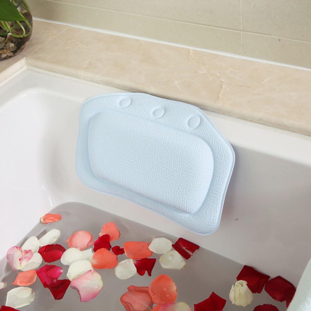MakeupAcc Luxury Home Spa Bath Pillows Bolster (Light Blue)