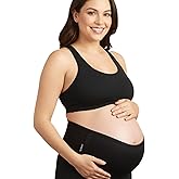 Machine Washable Maternity Belly Bands for Pregnant Women (Fits L to XXL Sizes) Adjustable Pregnancy Belly Band | Breathable & Gentle Compression Support Belt | Non-Rigid Design Stays in Place (Black)