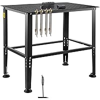 VEVOR Welding Table 36" x 24", 800LBS Capacity Welding Workbench Table, Heavy-Duty Work Bench with 0.63" Fixture Holes and No