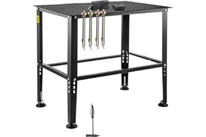 VEVOR Welding Table 36" x 24", 800LBS Capacity Welding Workbench Table, Heavy-Duty Work Bench with 0.63" Fixture Holes and No