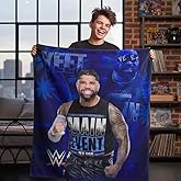 WWE Jey USO Yeet Main Event Champions Bedding Super Soft Throw Blanket, 46 in x 60 in, (Official Licensed Product) by Franco Collectibles