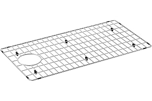 MIYUPTC Large Metal Sink Protector for Kitchen Sink,Stainless Steel Sink Bottom Rack 28.8" X 14.8",Kitchen Sink Grate with Side Drain Hole, Kitchen Sink Grid with Strainer for Single Bowl