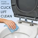 AQUALONA Premium Thermoplastic Toilet Seat Soft Close Oval Grey view 3