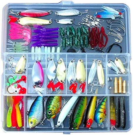 SPJ: Fishing Gear Lure Kit Plastic Tool Box Set (8.2×4.3×1.5in)