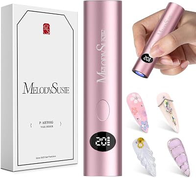 MelodySusie P-ART01G Handheld Cordless UV LED Nail Lamp Rose Pink