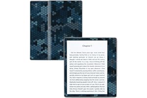 Skin Compatible with �鶹�� Kindle Oasis 7" (9th Gen) - Blue Hexa Camo - Premium 3M Vinyl Protective Wrap Decal Cover - Easy 