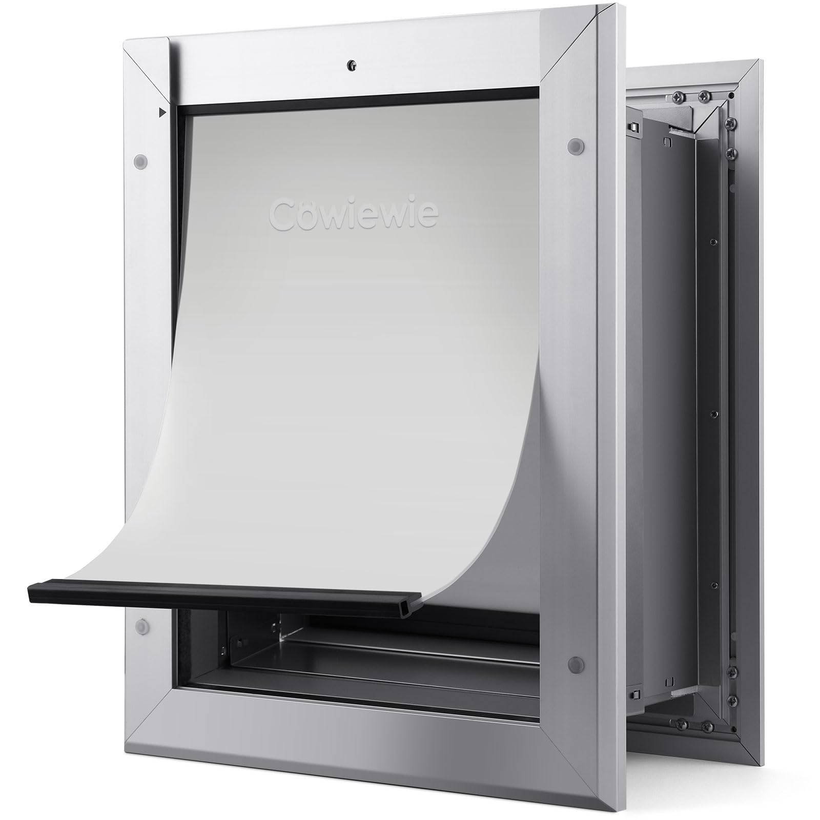 thumbnail image 2 of Sammak Extra Large Dog Door For Wall, Heavy Duty Dog Door With Aluminum Frame And Telescoping Tunnel, Two Magnetic Flaps And Two Sliding Lock Panels 2 of 12