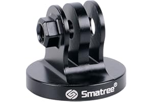 Smatree Aluminum Tripod Mount Adapter Compatible for Gopro Hero 12, 11, 10, 9, 8, 7, 6, 5, 4, 3+, 3, 2, 1 HD, GOPRO Hero 2018, DJI OSMO Action 4 Camera