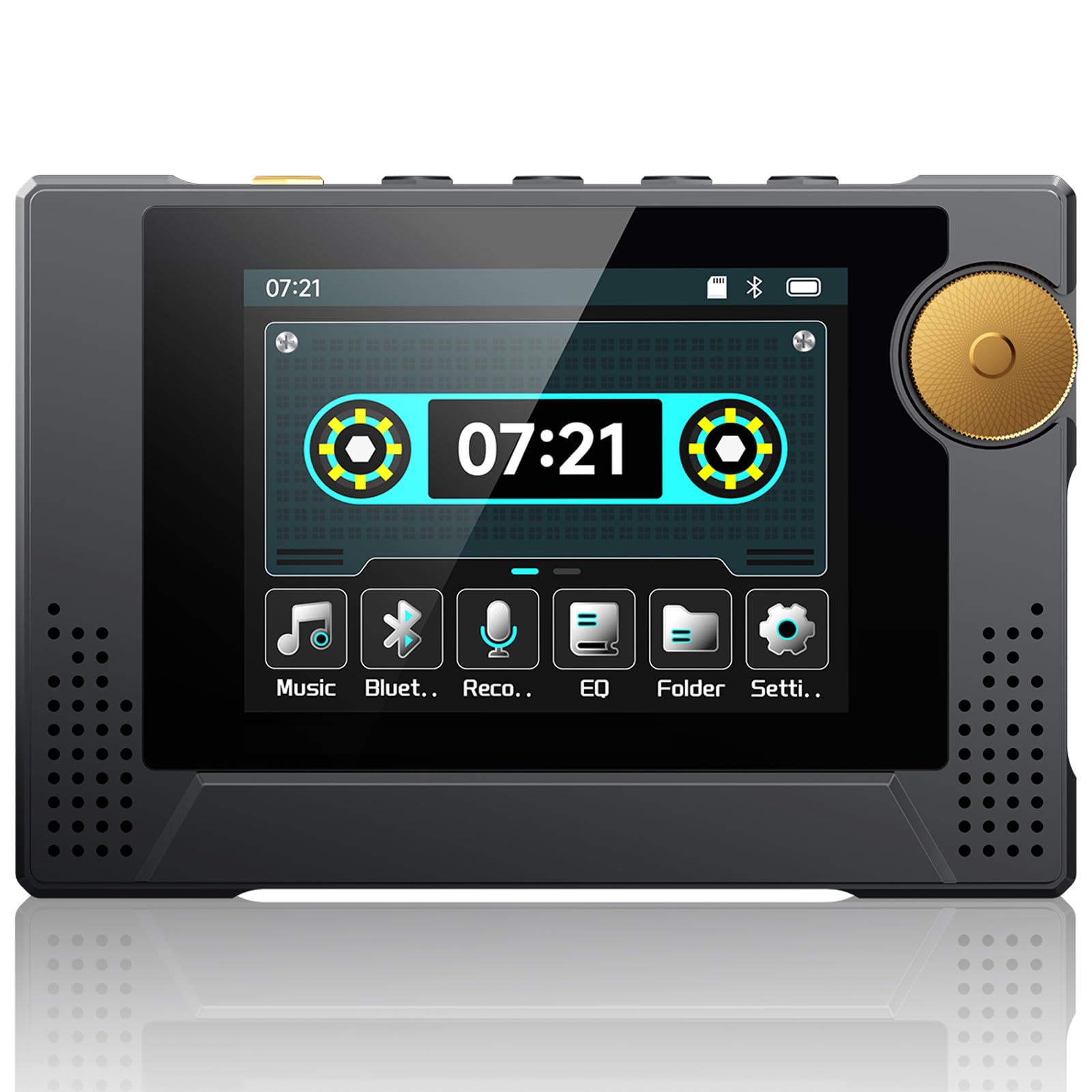 Photo 1 of 64GB 80s Retro MP3 Player with HD Speaker,MP3 Cassette Nostalgia Player,Dynamic Retro UI,Tape Drive Shape,Portable Bluetooth MP3 Music Player 50 Hours Long Battery Life, 2.4" Touchscreen