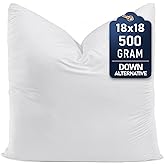 Utopia Bedding Throw Pillows (Set of 1, White) – 18 x 18 Inches Down Alternative Pillows for Bed, Sofa, and Couch - Fluffy Decorative Stuffer Pillow for Indoors & Outdoors