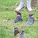 Airka Men's Hiking Socks 3 Pairs - Full Thickness Micro Crew for Trekking Mountaineering (Red+Blue+Grey)