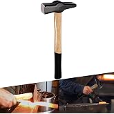 V-SEK Blacksmith Hammer Bladesmith Blacksmithing Forge Tool (2.2 lbs/1000g) | 0000811-1000 Knife Making Metal Working Forging Hammer Round Square Face Cross Peen Steel Head Wooden Handle