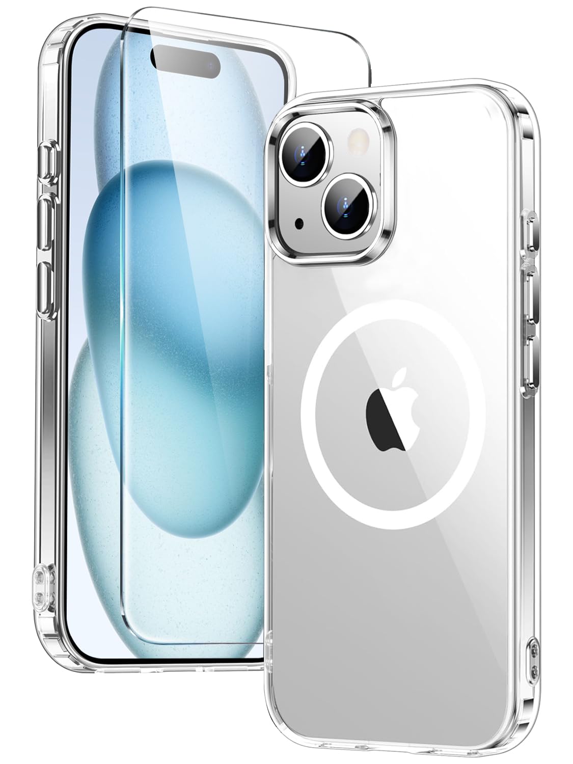Photo 1 of Temdan for iPhone 15 Plus Case & iPhone 14 Plus Case, [Compatible with Magsafe][Anti-Yellowing][Military-Grade Protection] Shockproof Slim Phone Case 6.7 inch, Clear
